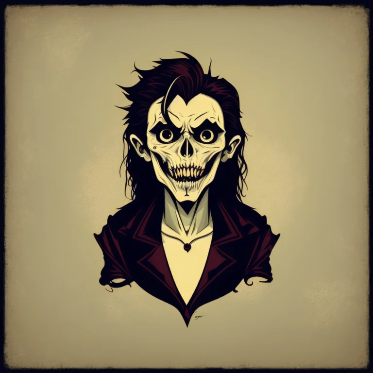 Vampire In Printdesign Style