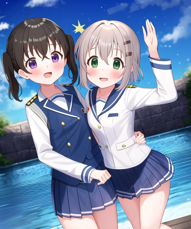 2people, 2girls, Yukimuraaoi Kurauehinata 1.3 With Beautiful...