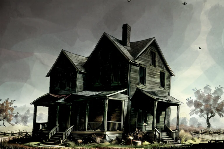 Creepy Old House, In The Style Of Lorafothl1