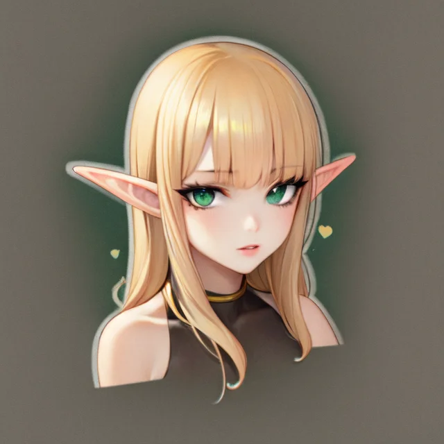 Masterpiece, Portrait Of Beautiful Elf Girl, Blonde Hair, De...
