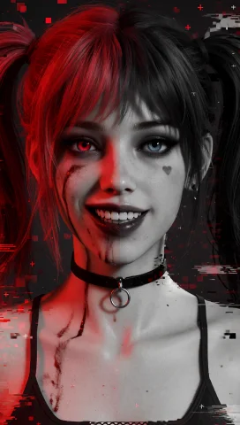 A Photorealistic Close-up Portrait Of A Single Woman With He... — Stable Diffusion AI Prompt: A photorealistic close-up portrait of a single woman with her face split vertica...