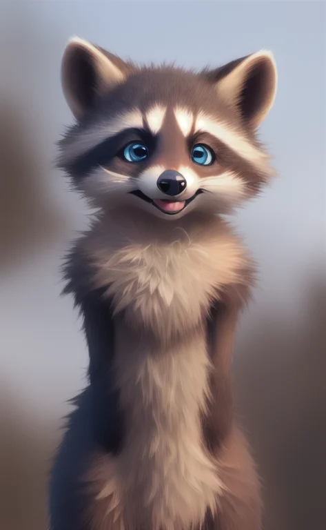 , Raccoon, Feral, Solo, Ambiguous Gender, Canine, Canid, Mam...