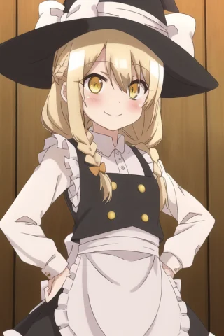 1girl, Kirisamemarisa, Hat, Blondehair, Solo, Witchhat, Yell... — Stable Diffusion AI Prompt: 1girl, kirisame_marisa, hat, blonde_hair, solo, witch_hat, yellow_eyes, long_hai...