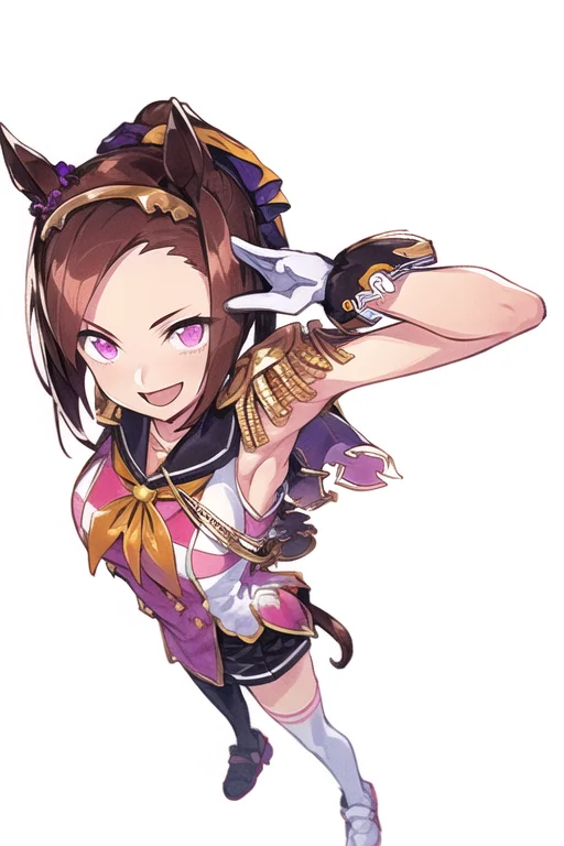 Sakura Bakushin O Umamusume, Smiling Eyes1.1, Full Body, Smi...