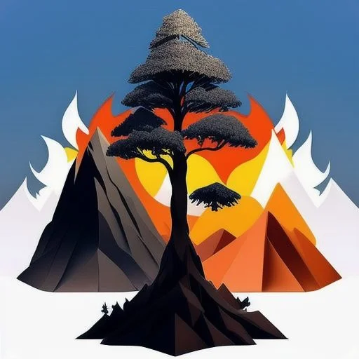 A Learnedembeds-step-20001, Logo Of Mountain, Tree, Fire