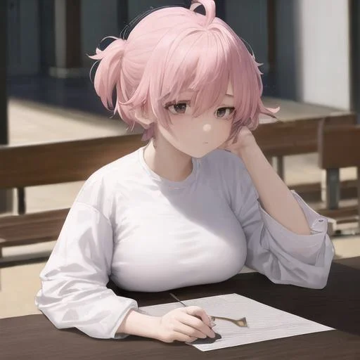 Masterpiece, Best Quality, 1girl, Solo, Female Focus, Pink H...
