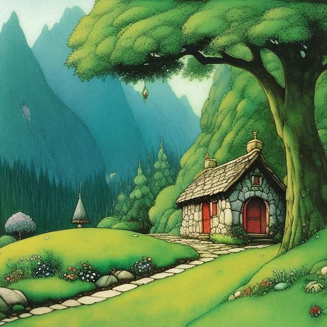 The Dwarfs House In The Forest, Artwork By Artist Edmund Dul...