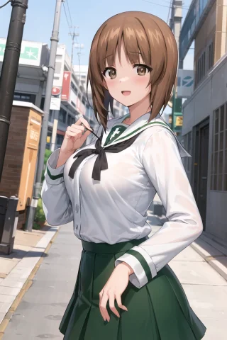 Masterpiece, Best Quality,1girl, Solo,non, Girls Und Panzer,... — Stable Diffusion AI Prompt: masterpiece, best quality,1girl, solo,non, girls und panzer,nishizumi miho, ooar...