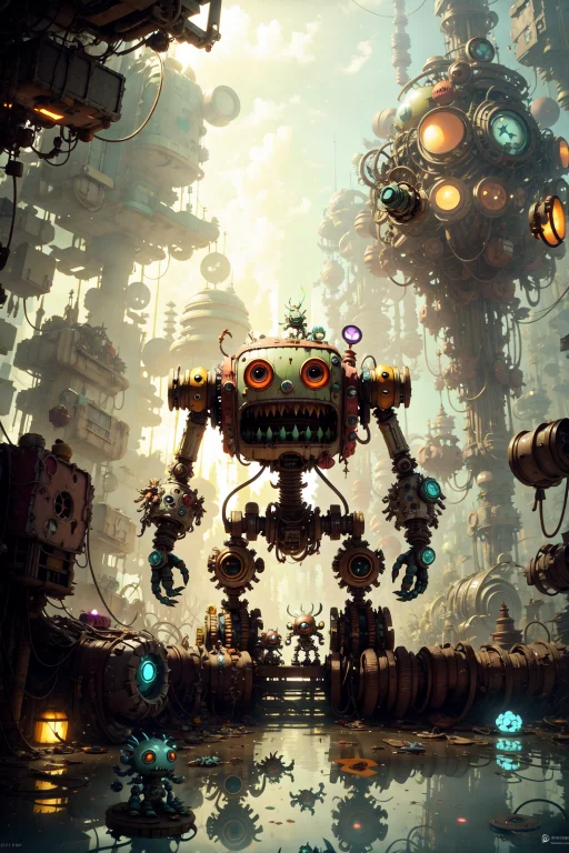 Fantz Monster Design, Lorafunnycreaturesv10.25 A Cute Robot...