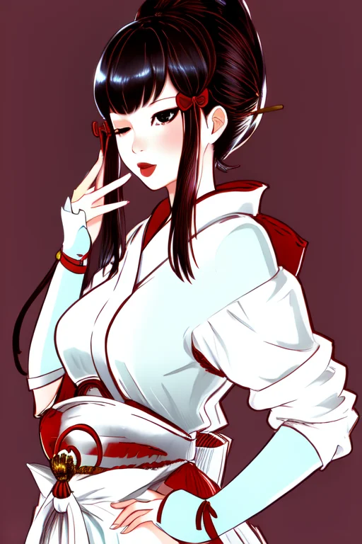 Akanbe, One Eye Closed, Finger To Eye, Tongue Out, Hand On H...