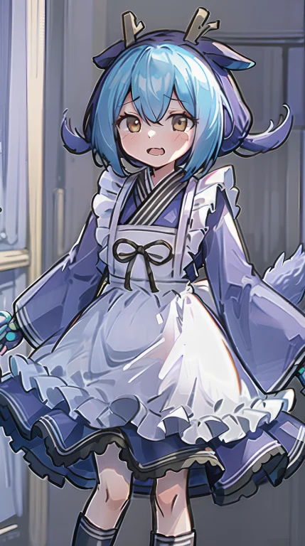1girl, Blush, Indoors, Laundrydragonmaid, Crying, Tears, Loo...