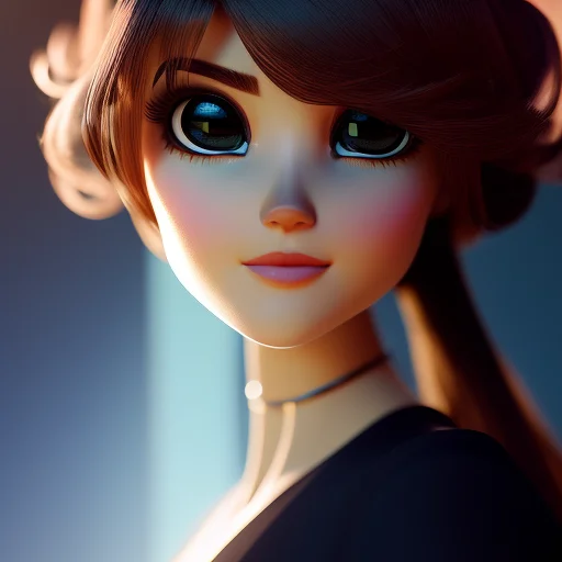 Portrait, Centered, Sexy Cute Brunette, 3d, 3d Art, 4k, 8 K...
