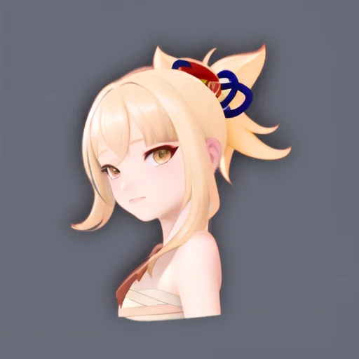 Masterpiece, Yoimiya Genshin Impact, Blonde Hair, 1girl, Sol...