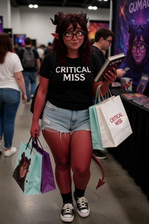 Serenalora, Browsing A Comic And Gaming Convention, Fitted B...