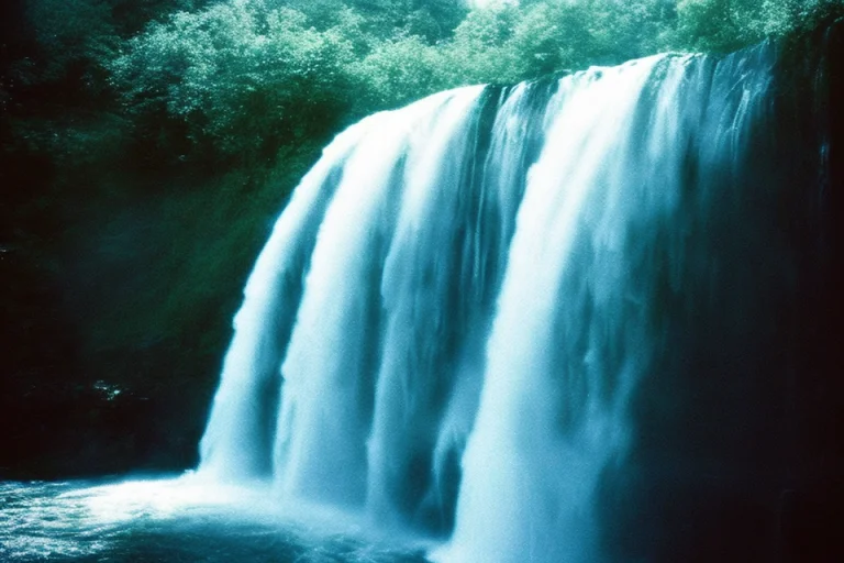 Lomo Style Photograph Of Glorious Waterfall