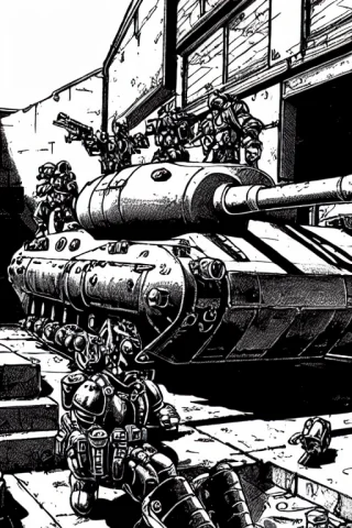 Pboldrifrpgstyle A Tank — Stable Diffusion AI Prompt: PBOldRifRPGStyle a tank