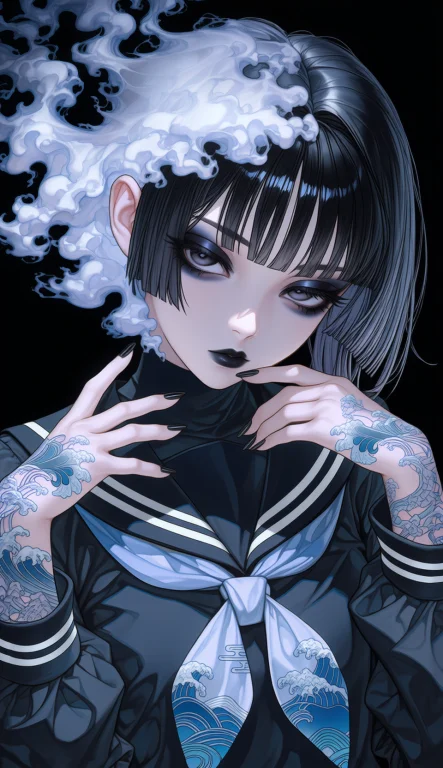 Mdnukiyoestyle, A Stylized Digital Illustration Features A Y...