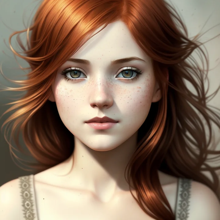 Redhead Girl,, Rutkowski, Intricate Digital Art, Soothing To...