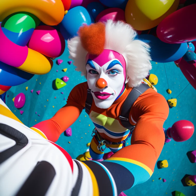 Gopro Shot Of A Male Tvclown Loratvclownlora1 Wearing Climbi...