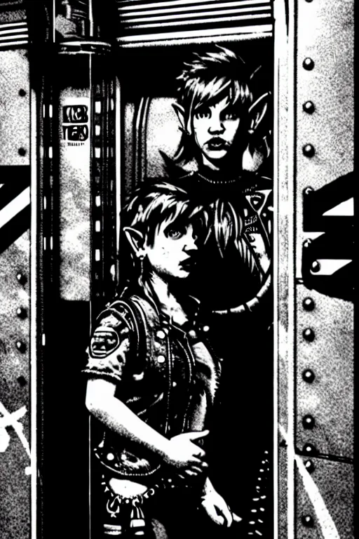 Theoldshadowrunstyles1.0 A Punk 1girl Elf In A Empty Subway