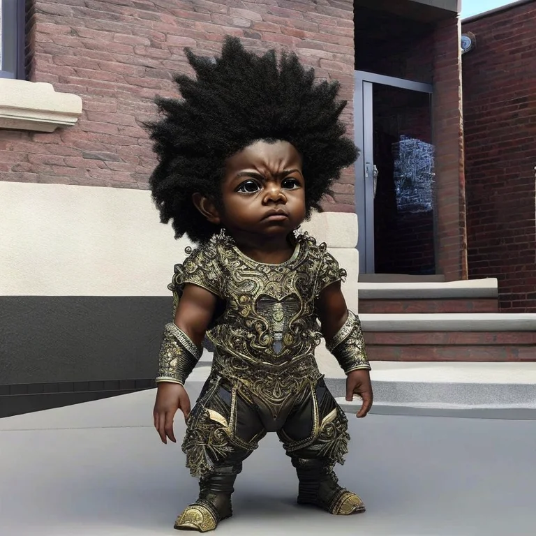 A Smolone1.2, Baby Afro Samurai, Insanely Detailed And Intri...