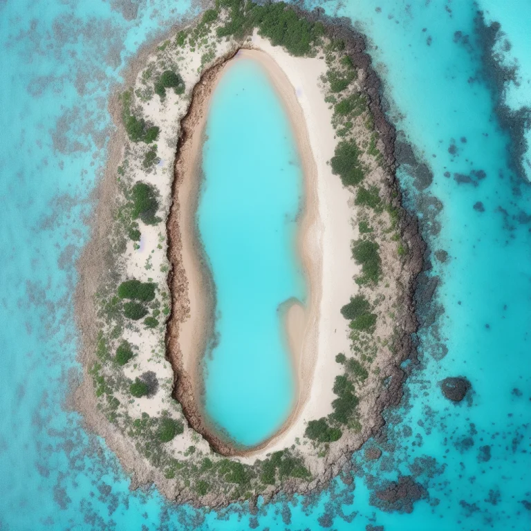 Clear Blue Ocean Waters Splitting Apart To Reveal Ocean Floo...