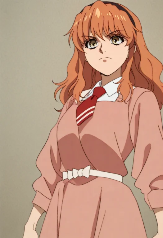1girl,gobancho Kiriko, Orange Hair, Brown Eyes, Yellow Eyes,...