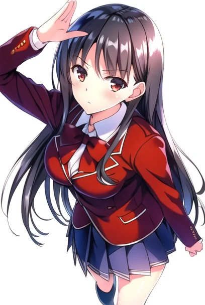 Masterpiece, 1girl, Horikita, Black Hair, Standing, From Abo...