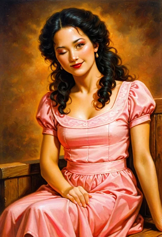 Solo, Realistic, Very Detailed, 1890s, 1girl, Black Hair In...