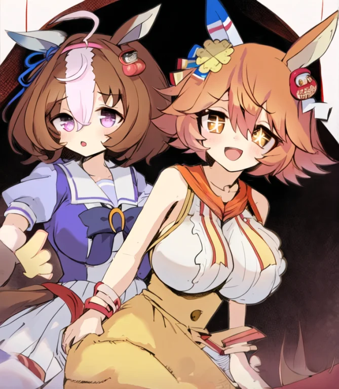 Matikanefukukitaru Meishodoto Fanart 2girls, Horse Girl,