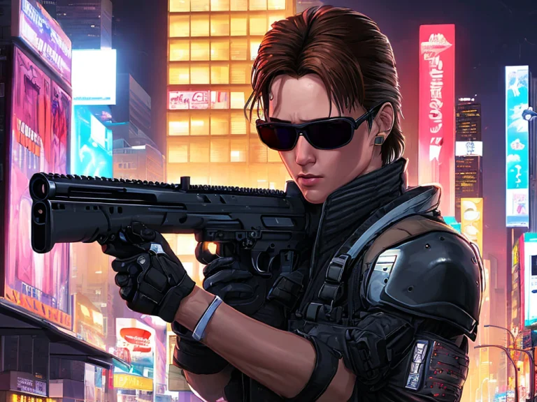 Masterpiece, Best Quality, Realistic, The Terminator Wearing...