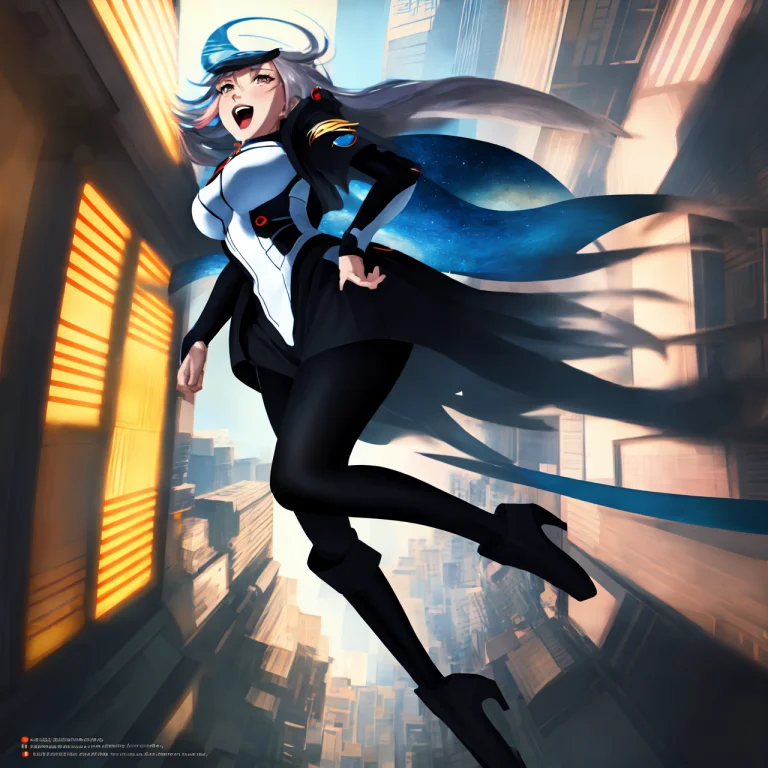 Anime, Vibrant Colors1, Woman Screaming, Looks To The Horizo...