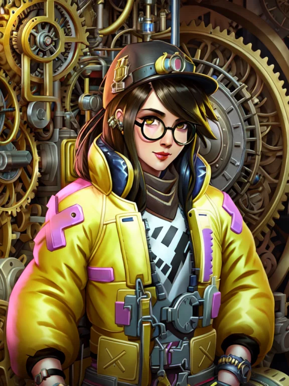 A Portrait Of Kljy, Yellow Jacket, With A Steampunk Aestheti...