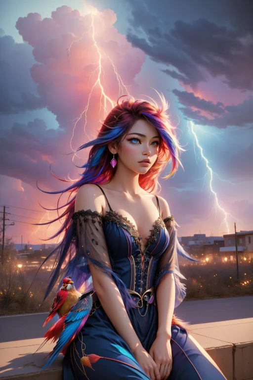 1girl, Loraragingstorm-nvwls-v10.8 Ragingstorm, Lightning, S...