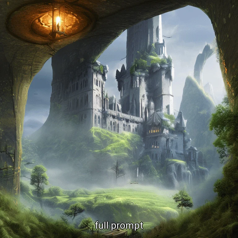 Castle, High Mountains, Elvish Architecture, Paintedlandscap...