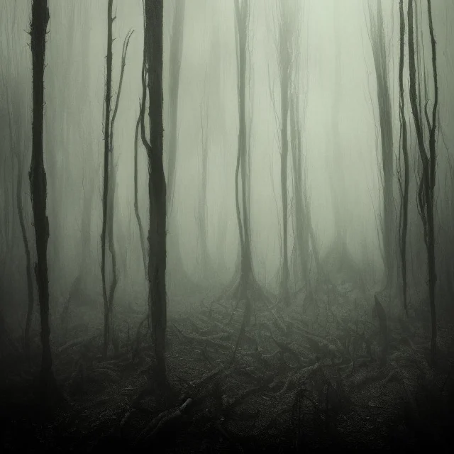 A Zplbi Zplbc Zplai Path In The Middle Of A Foggy Forest, A...