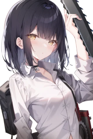 Akusema Artstyle,1girl, Absurdres, Bangs, Chainsaw Man, Coll... — Stable Diffusion AI Prompt: akusema artstyle,1girl, absurdres, bangs, chainsaw man, collared shirt, highres,...