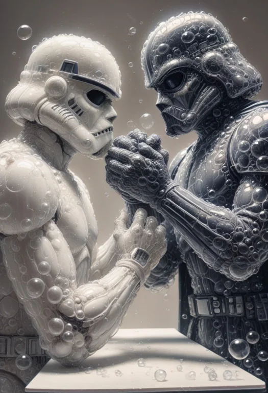 Madeofbubbles Darth Vader Arm Wrestling With A Stromtrooper,...