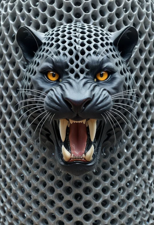 A Fierce Roaring Panther, Gyroid, Lattice Structure