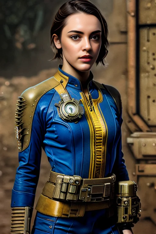 Intricate Sci-fi Close Portrait Photograph Of Vault Dweller...