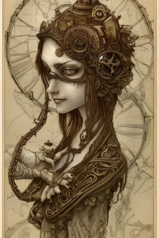 Nghtmre Clockwork Woman, Insane Detail, Beautiful Face, Clos...
