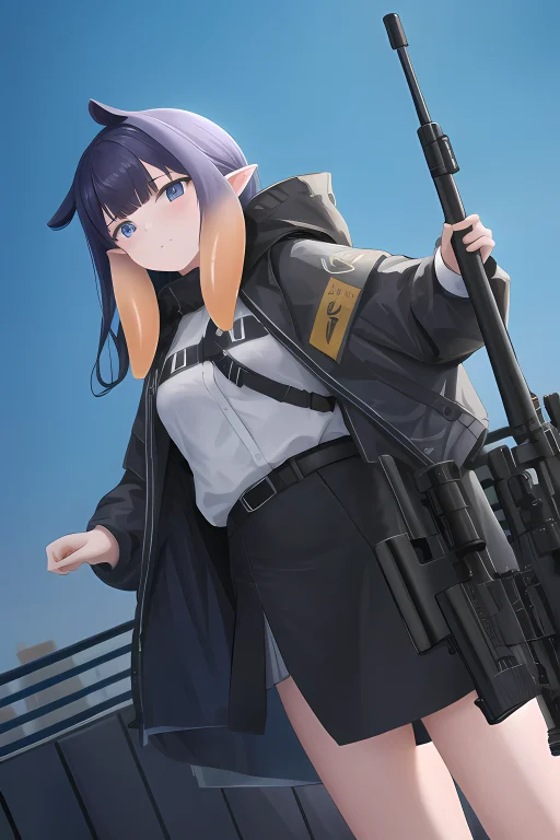1girl, , City, , Depthoffield, , Jacket, , Lookingatviewer,,...