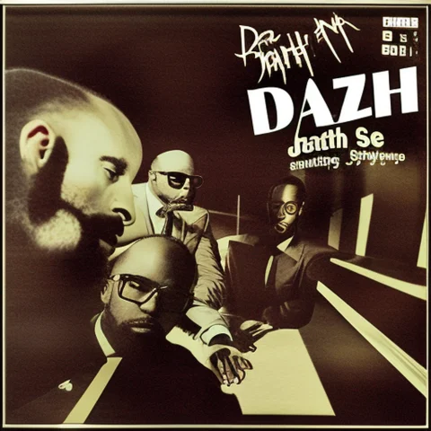 Swingin Jazz With Death Grips, Albumcover Style — Stable Diffusion AI Prompt: Swingin' jazz with Death Grips, albumcover style