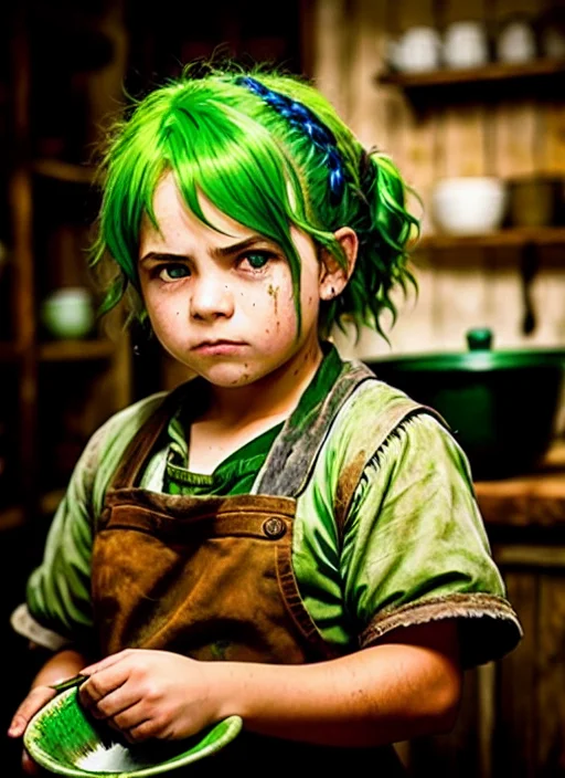 Ultra Realistic Photo,portrait Of 13 Years Old Halfling Barm...