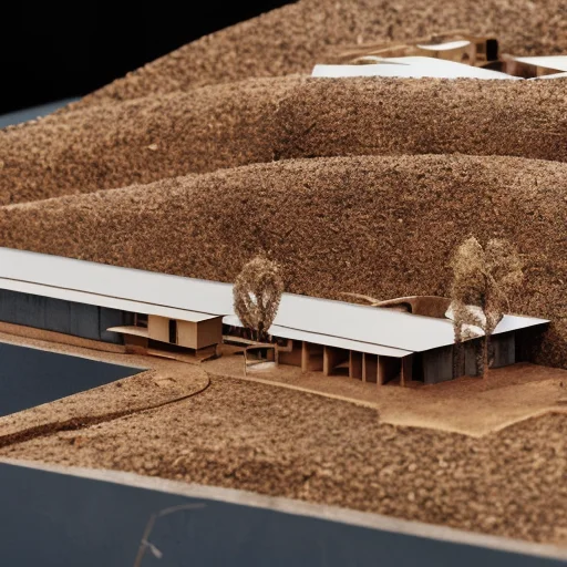 Modern Architecture, Corbusier Style, Handmade Model Style,...