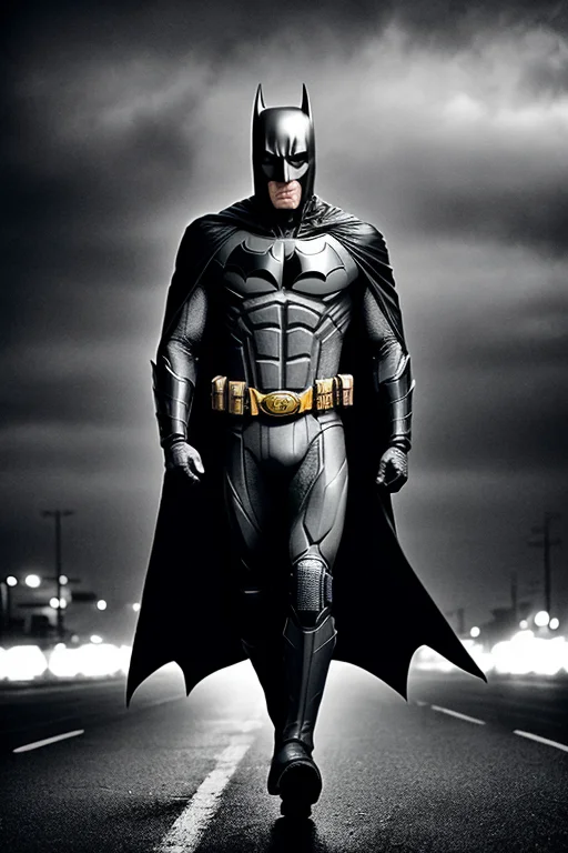 Analog Style, Batman Made Out Of Rusty Metal Power Walking O...