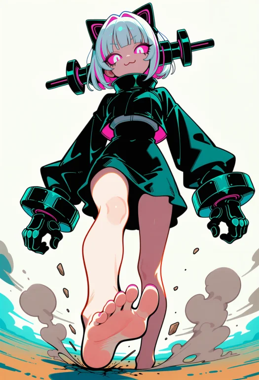 Masterpiece, Low-angle, Extreme Perspective Shot Of A Girl W...