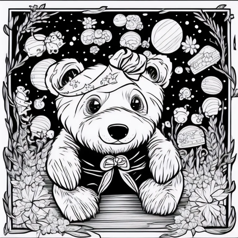 Cute Polar Bear Wearing A Ribbon Colr001, Vector Art, White...