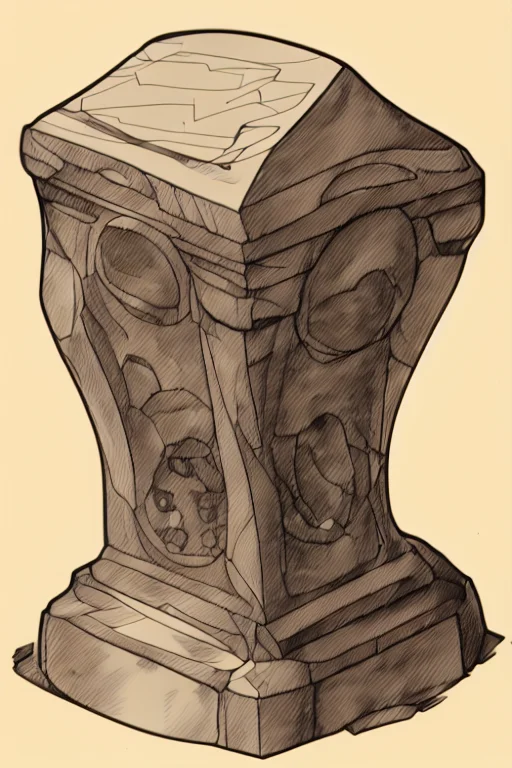 Sd15journalsketch, Detailed Illustration Of Grave, Centered,...