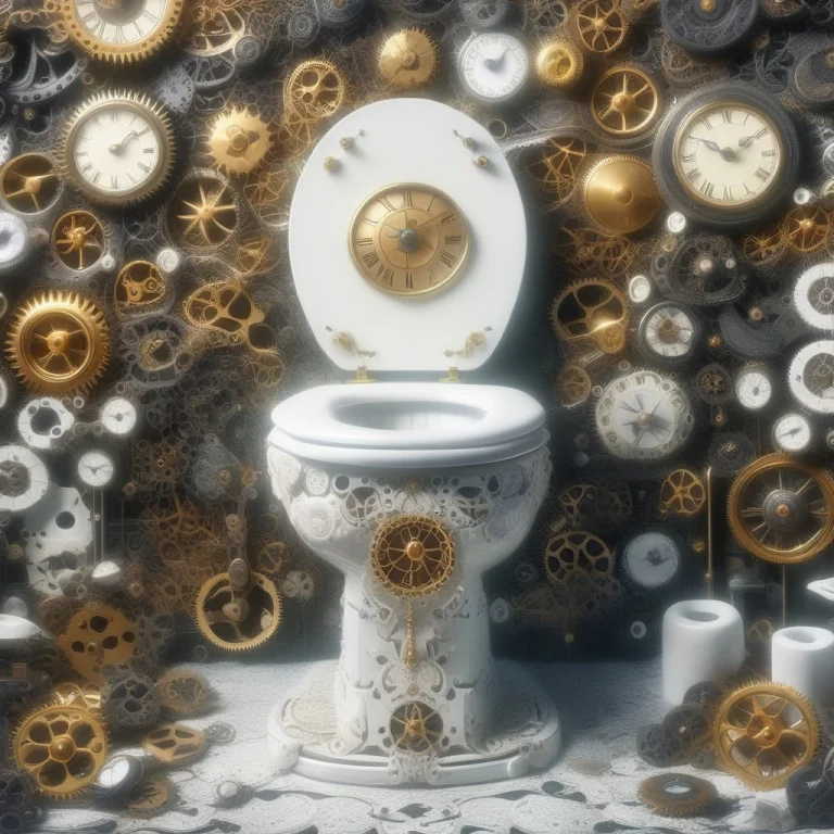 Steampunk Clockwork Toilet, Toilet Made Of Mechanical Parts,...